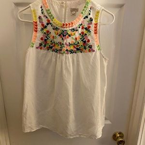 Embroidered tank